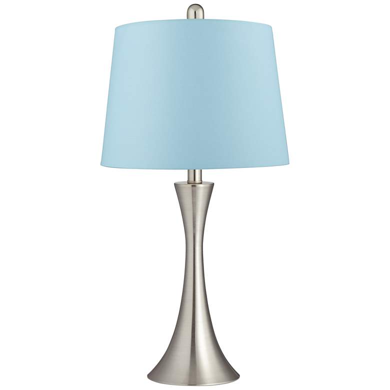 Image 5 360 Lighting Gerson 24 inch Brushed Nickel and Blue LED Lamps Set of 2 more views