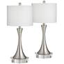 360 Lighting Gerson 25 1/2" Nickel Modern Lamps with Acrylic Risers