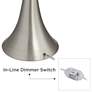 360 Lighting Gerson 25 1/2" Nickel Modern Lamps with Acrylic Risers