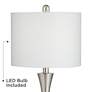 360 Lighting Gerson Brushed Nickel LED Table Lamps with Dimmers Set of 2