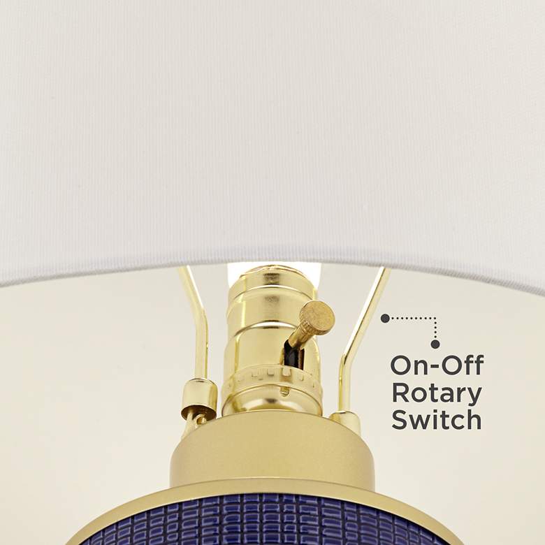 Image 5 360 Lighting Gilson 24 5/8" Gold Blue Modern Ceramic Lamps Set of 2 more views