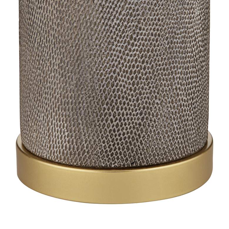 Image 7 360 Lighting Gilson Gold Textured Gray Modern Ceramic Table Lamps Set of 2 more views