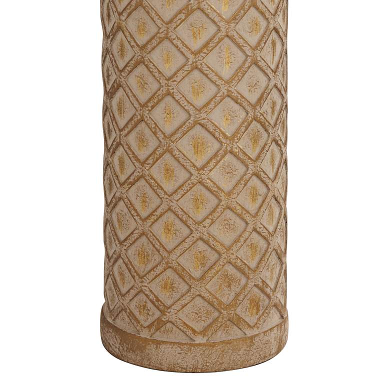 Image 6 360 Lighting Gisele 24 inch Gold Wash Lattice Column Table Lamps Set of 2 more views