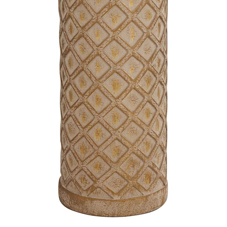 Image 6 360 Lighting Gisele 24" Gold Wash Lattice Column Table Lamps Set of 2 more views