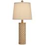 2_360 Lighting Gisele 24" High Gold Wash Lattice Column Table Lamp