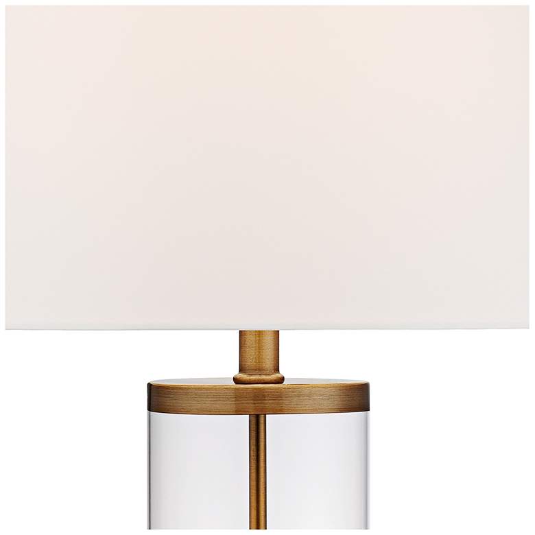 Image 3 360 Lighting Glass and Gold Cylinder Fillable Table Lamp Set of 2 more views