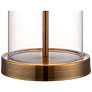 360 Lighting Glass and Gold Cylinder Fillable Table Lamp Set of 2