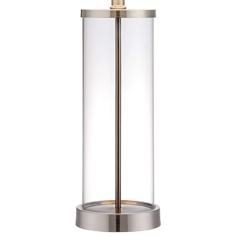 Image 5 360 Lighting Glass and Steel Cylinder Fillable Table Lamp Set of 2 more views