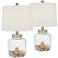 360 Lighting Glass Canister Small Fillable Accent Lamps Set of 2