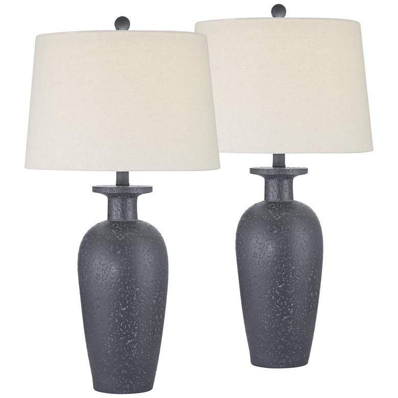 Image 2 360 Lighting Glenwood 28" Charcoal Gray Table Lamps Set of 2