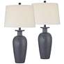 2_360 Lighting Glenwood 28" Charcoal Gray Table Lamps Set of 2