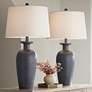 1_360 Lighting Glenwood 28" Charcoal Gray Table Lamps Set of 2