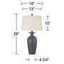 360 Lighting Glenwood 28" Charcoal Gray Table Lamps Set of 2