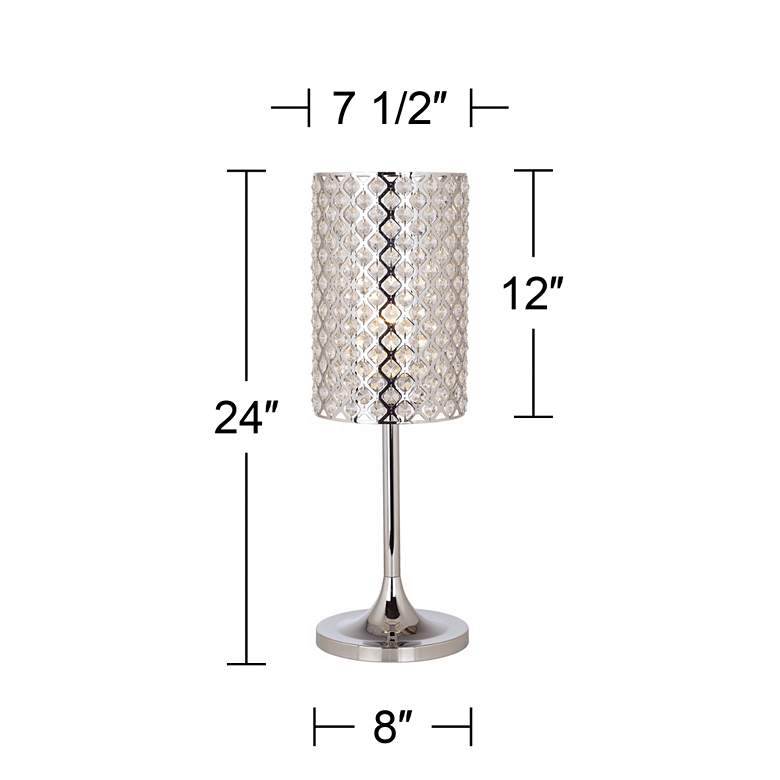 Image 6 360 Lighting Glitz 24 inch High Crystal and Chrome Table Lamp more views