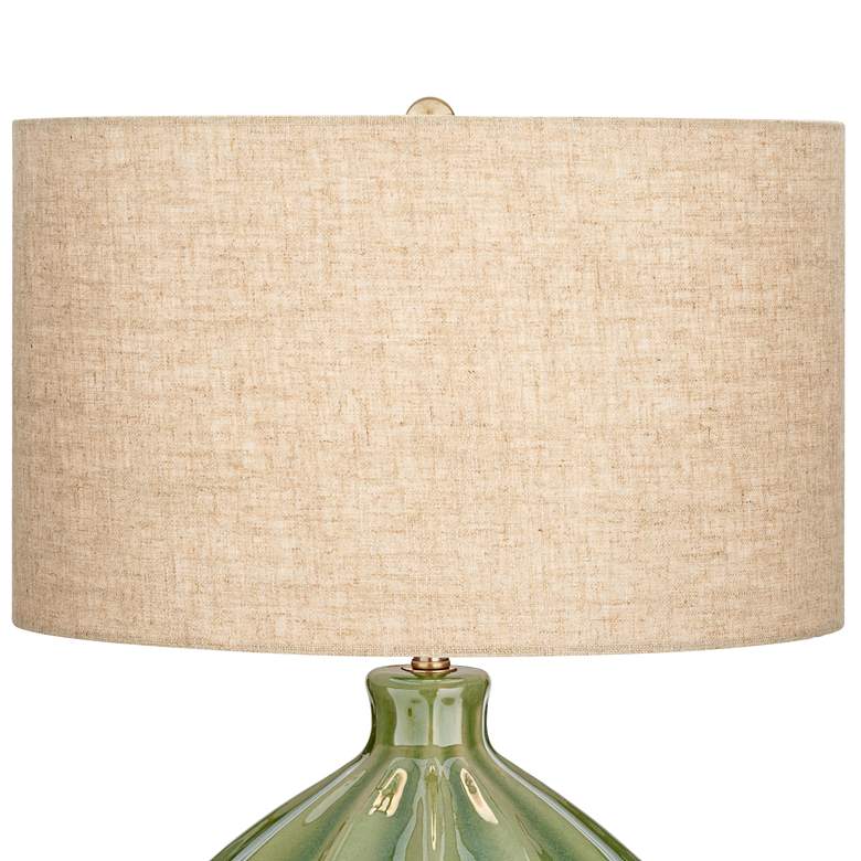 Image 4 360 Lighting Gordy 20 1/2 inch Green Ceramic Accent Table Lamps Set of 2 more views