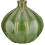 360 Lighting Gordy 20 1/2" Green Ribbed Ceramic Table Lamp with Dimmer