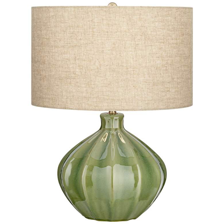 Image 3 360 Lighting Gordy 20 1/2" Mid-Century Modern Green Ceramic Table Lamp