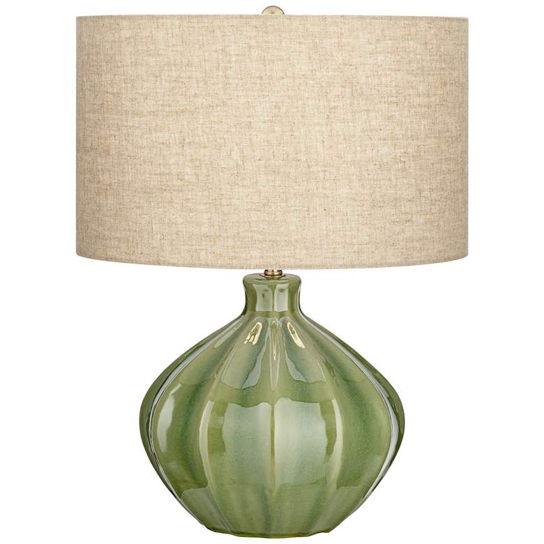 Image 3 360 Lighting Gordy 20 1/2 inch Mid-Century Modern Green Ceramic Table Lamp