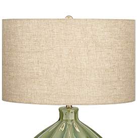 Image5 of 360 Lighting Gordy 20 1/2" Mid-Century Modern Green Ceramic Table Lamp more views