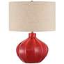 2_360 Lighting Gordy 20 1/2" Mid-Century Modern Red Ceramic Table Lamp