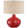 360 Lighting Gordy 20 1/2" Mid-Century Modern Red Ceramic Table Lamp