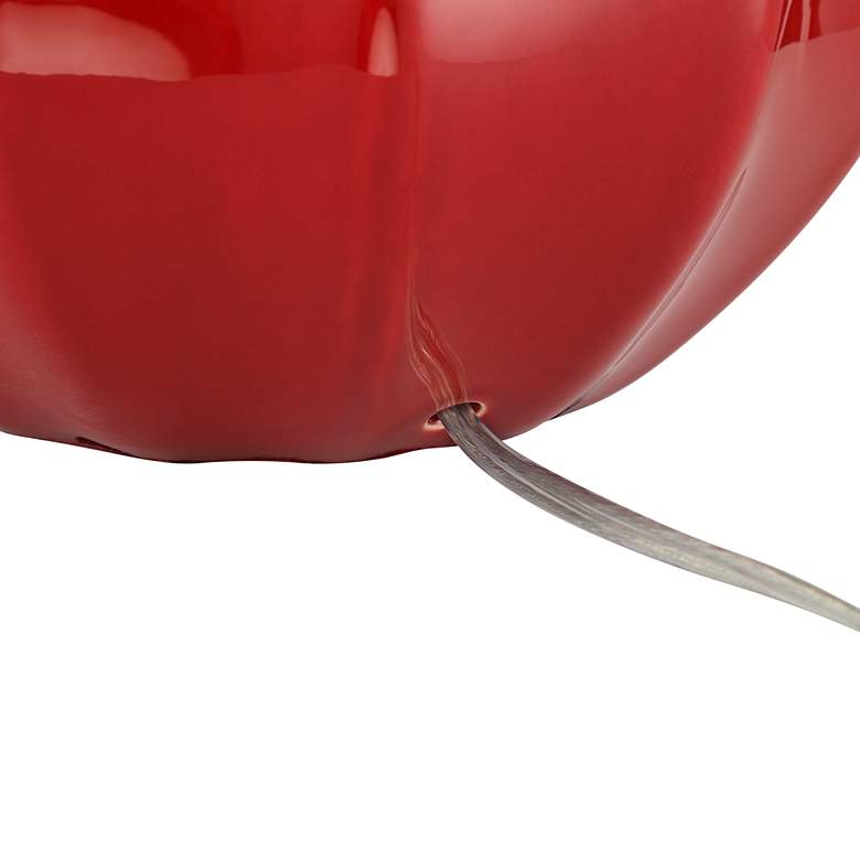 Image 7 360 Lighting Gordy 20 1/2" Mid-Century Modern Red Ceramic Table Lamp more views