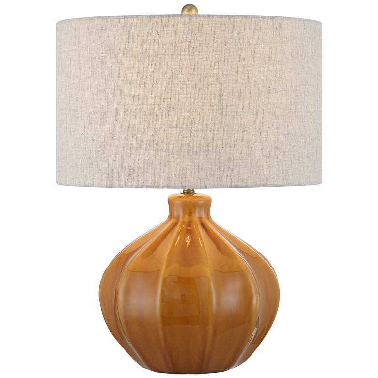 Image 2 360 Lighting Gordy 21" High Spice Brown Ceramic Table Lamp