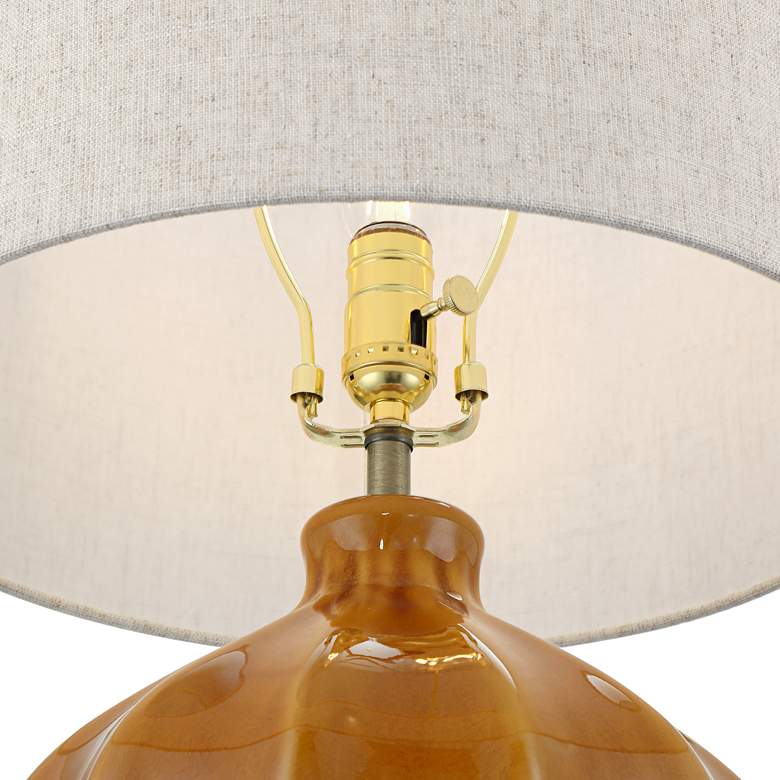 Image 4 360 Lighting Gordy 21" High Spice Brown Ceramic Table Lamp more views