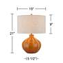 360 Lighting Gordy 21" High Spice Brown Ceramic Table Lamp