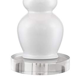 Image4 of 360 Lighting Gourd 26 1/2" White Ceramic Lamps Set with Acrylic Risers more views