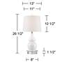5_360 Lighting Gourd 26 1/2" White Ceramic Lamps Set with Acrylic Risers more views