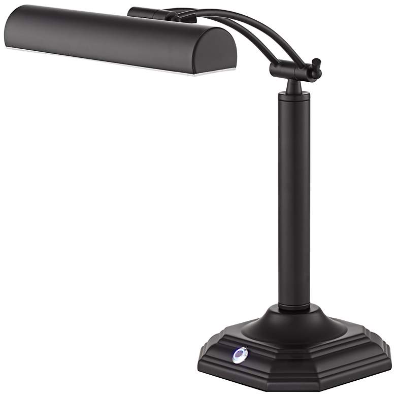 Image 2 360 Lighting Grady 16 1/2" Black Bronze LED Banker Piano Desk Lamp