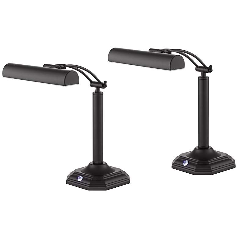 Image 2 360 Lighting Grady Adjustable Height LED Piano Desk Lamps Set of 2