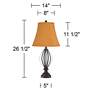 360 Lighting Grant 26 1/2" Bronze and Rust Open Cage Lamps Set of 2