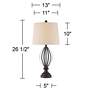 360 Lighting Grant 26 1/2" Metal Open Cage Table Lamps Set of 2