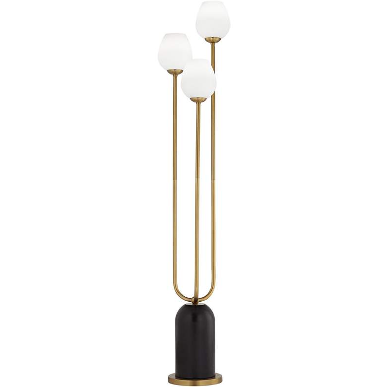 Image 6 360 Lighting Grayson Black and Gold 3-Light Pole Floor Lamp more views