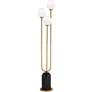 360 Lighting Grayson Black and Gold 3-Light Pole Floor Lamp