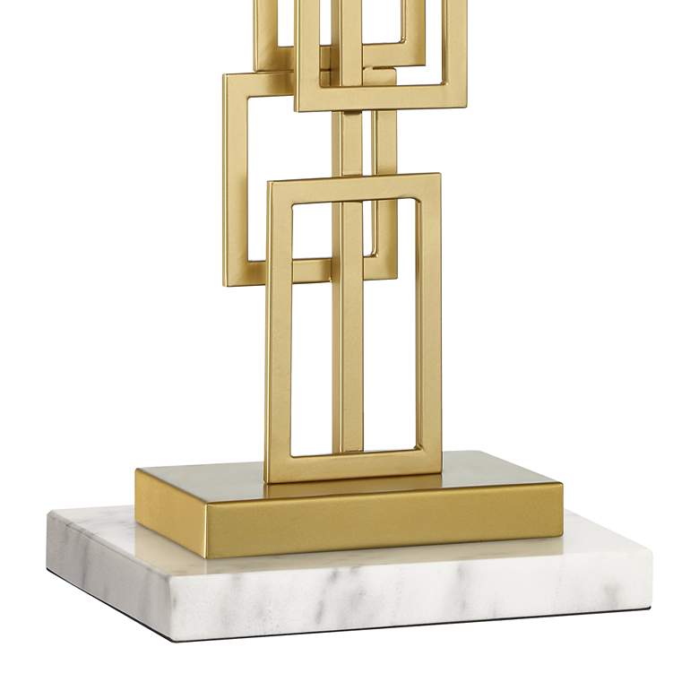 Image 4 360 Lighting Grid 26" Table Lamps with White Marble Risers Set of 2 more views