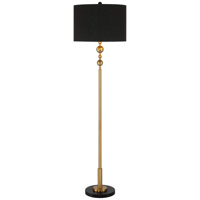Image 3 360 Lighting Harlowe 63" High Black and Gold Floor Lamp