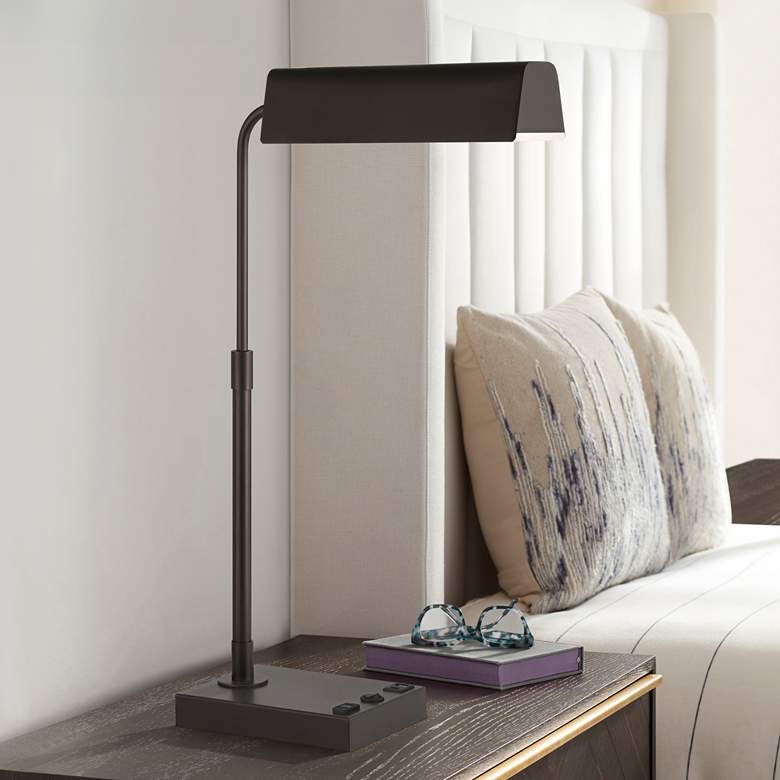 Image 1 360 Lighting Harris 25 1/2" USB and Outlet Modern Pharmacy Desk Lamp