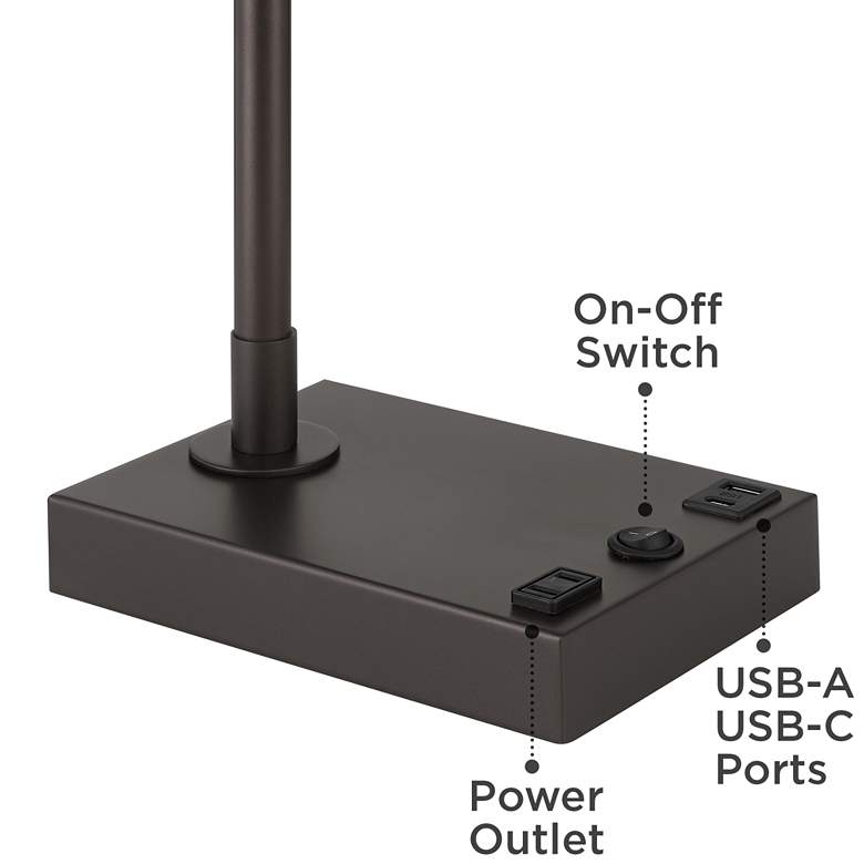 Image 4 360 Lighting Harris 25 1/2" USB and Outlet Modern Pharmacy Desk Lamp more views