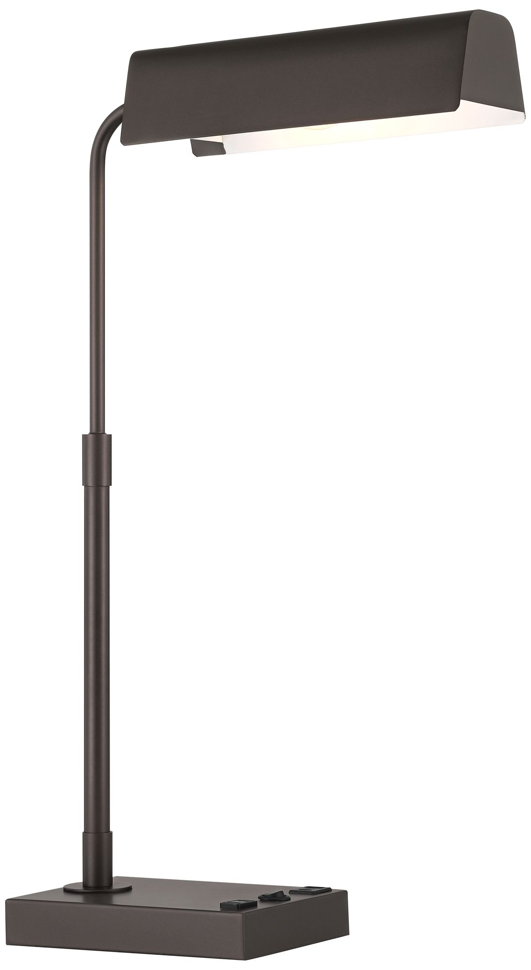 360 Lighting Harris 25 1/2" USB and Outlet Modern Pharmacy Desk Lamp