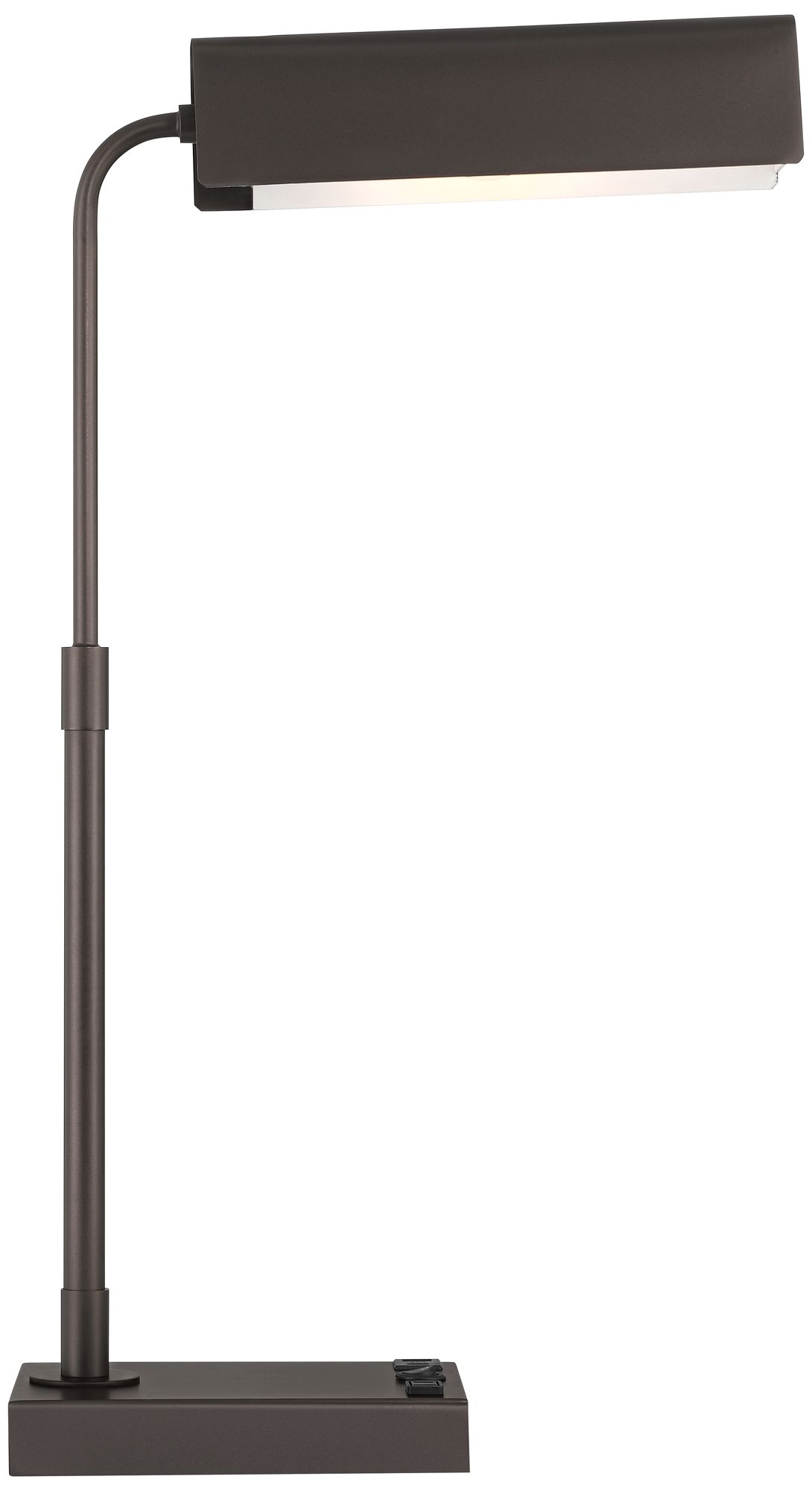 360 Lighting Harris 25 1/2" USB and Outlet Modern Pharmacy Desk Lamp