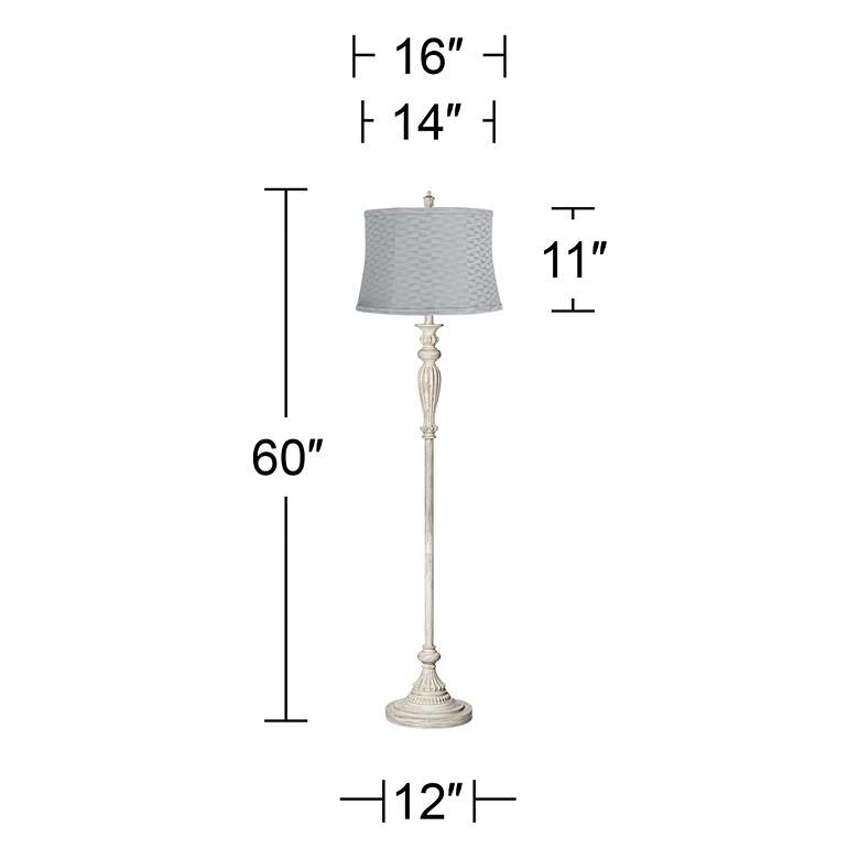 Image 6 360 Lighting Hazel 60" Basra Gray and Antique White Floor Lamp more views