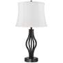 360 Lighting Heather 25 3/4" Iron and White USB Table Lamps Set of 2