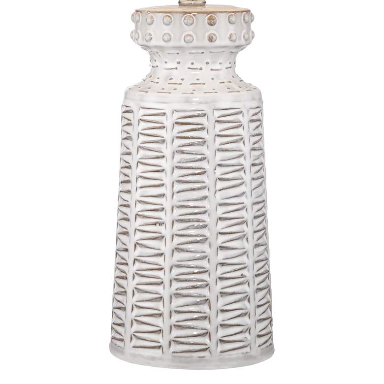 Image 6 360 Lighting Helene 26" Cream White Ceramic Table Lamp with USB Dimmer more views