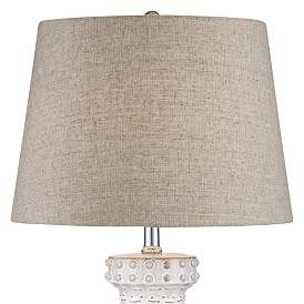 Image5 of 360 Lighting Helene 26" Cream White Rustic Ceramic Table Lamp more views
