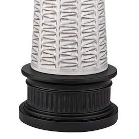 Image4 of 360 Lighting Helene 30 1/4" Cream Ceramic Lamp with Black Round Riser more views