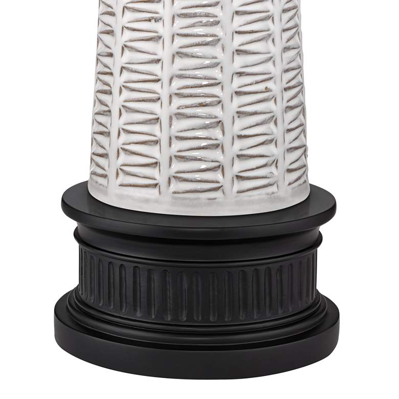 Image 4 360 Lighting Helene 30 1/4 inch Cream Ceramic Lamp with Black Round Riser more views