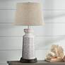 1_360 Lighting Helene White Ceramic Table Lamp with USB Workstation Base